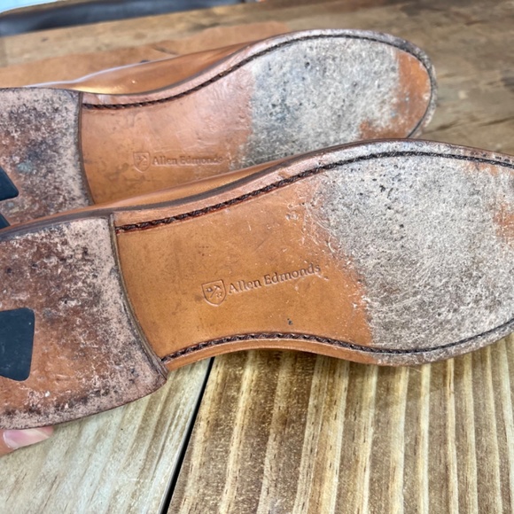 *RARE!* Allen Edmonds “Hanover” Wholecut Walnut 11 D Custom Patina Wedding Shoes - Picture 3 of 6